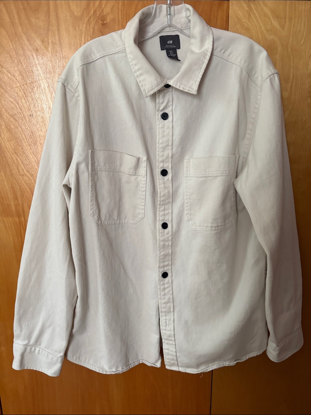 H& M cotton canvas chore shirt size L